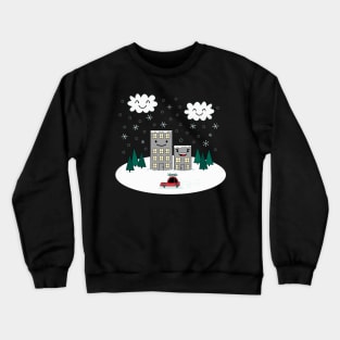 Kawaii Winter Town Crewneck Sweatshirt